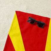 Vlag Noord-Macedonië Strandlaken (In situ)