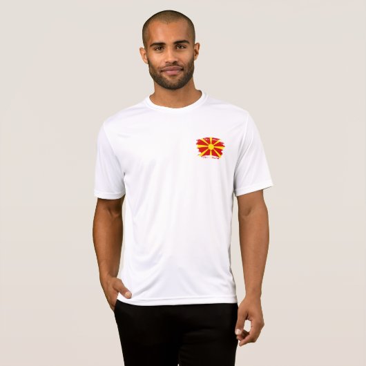 vlag Noord-Macedonië T-shirt (Voorkant volledig)