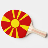 Vlag Noord-Macedonië Tafeltennisbatje (Zijkant)