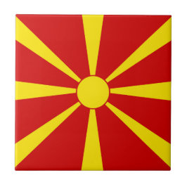 vlag Noord-Macedonië Tegeltje