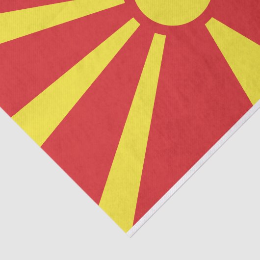 Vlag Noord-Macedonië Tissuepapier (Detail)