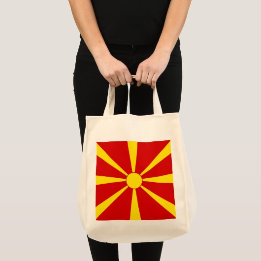 vlag Noord-Macedonië Tote Bag (Voorkant (product))
