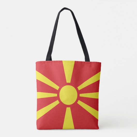 Vlag Noord-Macedonië Tote Bag (Achterkant)