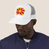 vlag Noord-Macedonië Trucker Pet (In situ)