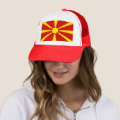 Vlag Noord-Macedonië Trucker Pet (In situ)
