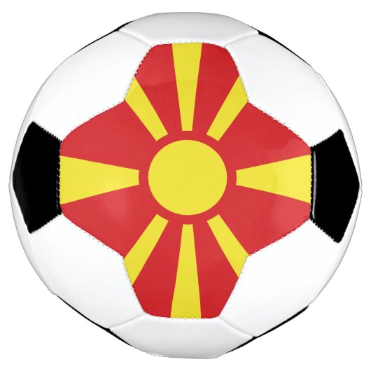 Vlag Noord-Macedonië Voetbal (Gedraaid)
