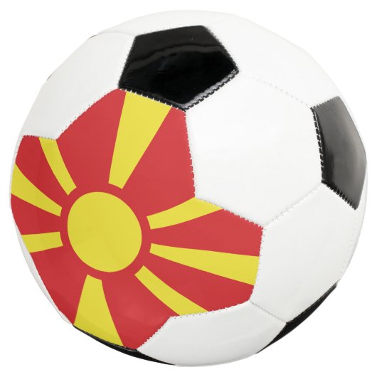 Vlag Noord-Macedonië Voetbal (Drie kwart)
