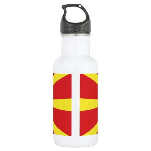 Vlag Noord-Macedonië Waterfles (Achterkant)