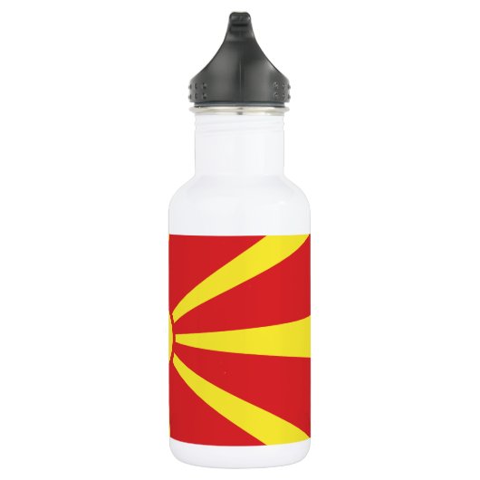 Vlag Noord-Macedonië Waterfles (Rechts)