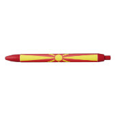Vlag Noord-Macedonië Zwarte Inkt Pen (Voorkant)