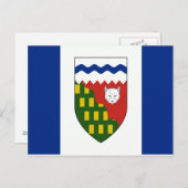 Vlag noordwestelijke gebieden briefkaart (Voorkant / Achterkant)