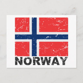 vlag Noorwegen Briefkaart