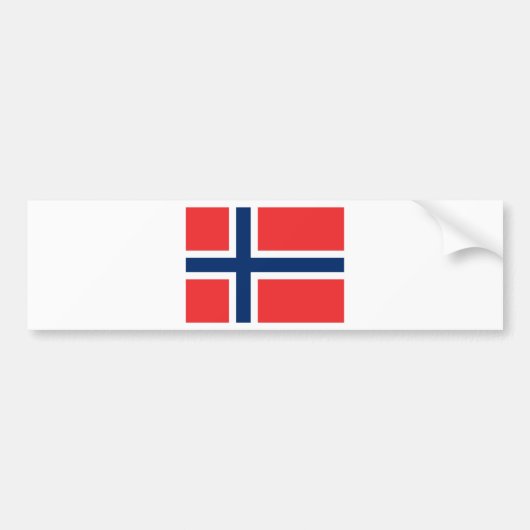 Vlag Noorwegen Bumpersticker (Voorkant)