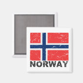  vlag Noorwegen Magneet (Voorkant / Achterkant)