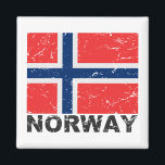 vlag Noorwegen Magneet<br><div class="desc">Dit is een  ontwerp van de Noorse vlag. Show je nationale trots met stijl.</div>
