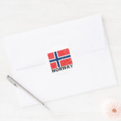 vlag Noorwegen Ronde Sticker (Envelop)
