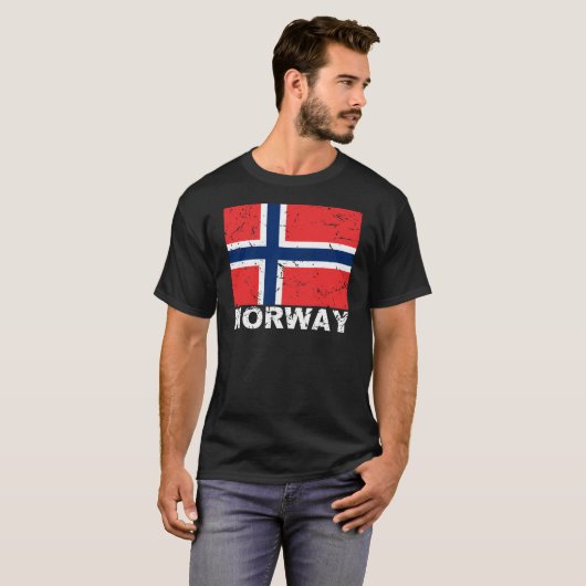  vlag Noorwegen T-shirt (Voorkant volledig)