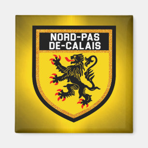 Vlag Nord-Pas-de-Calais Magneet