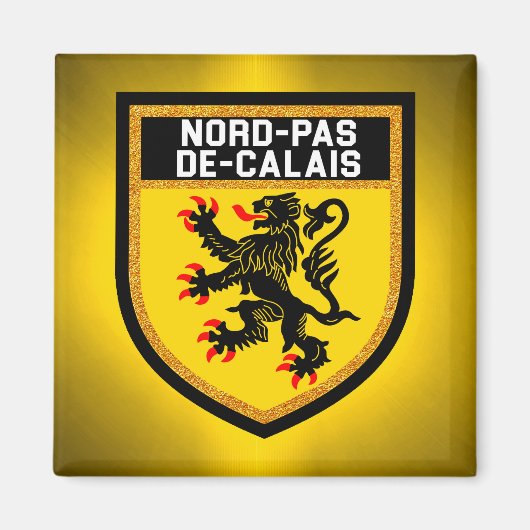 Vlag Nord-Pas-de-Calais Magneet (Voorkant)
