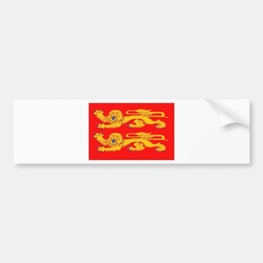 Vlag Normandy (Frankrijk) Bumpersticker (Voorkant)