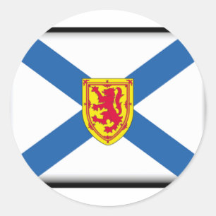 vlag Nova Scotia Ronde Sticker
