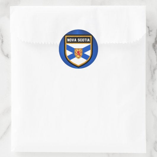 vlag Nova Scotia Ronde Sticker (Tas)