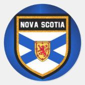 vlag Nova Scotia Ronde Sticker (Voorkant)