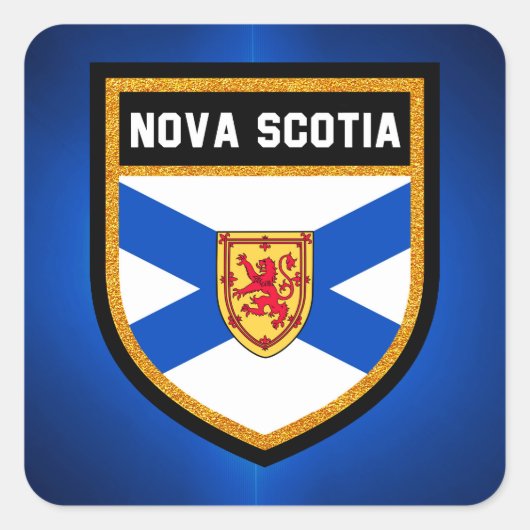 vlag Nova Scotia Vierkante Sticker (Voorkant)