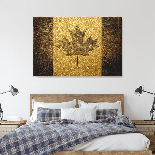  vlag nr. 3 van Canada Canvas Afdruk (Insitu (Slaapkamer))