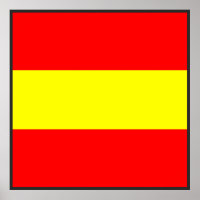 vlag nummer 1 1 letter van het maritieme alfabet