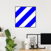 vlag nummer 6 zes letter van maritiem alfabet poster (Thuiskantoor)