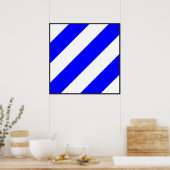 vlag nummer 6 zes letter van maritiem alfabet poster (Keuken)