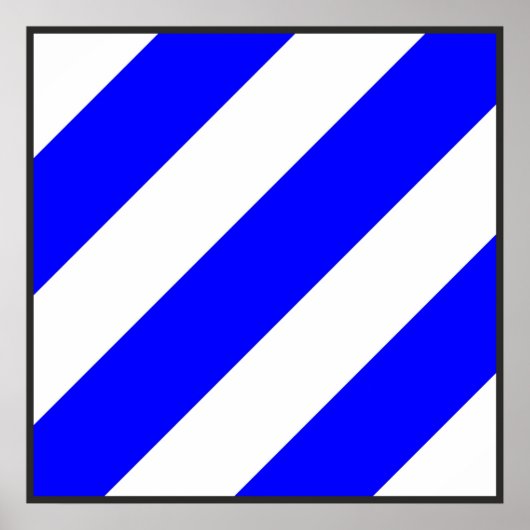 vlag nummer 6 zes letter van maritiem alfabet poster (Voorkant)