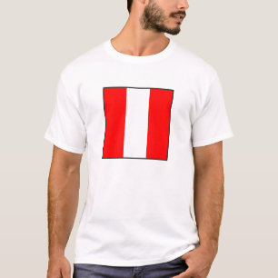 vlag nummer zeven letter van maritiem alfabet t-shirt