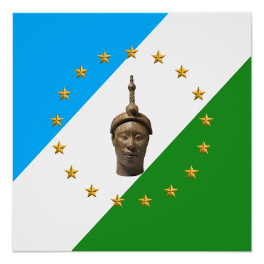 Vlag Oduwa | Yoruba Nation Perfect Poster (Voorkant)