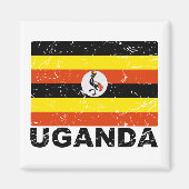 vlag Oeganda Magneet (Voorkant)