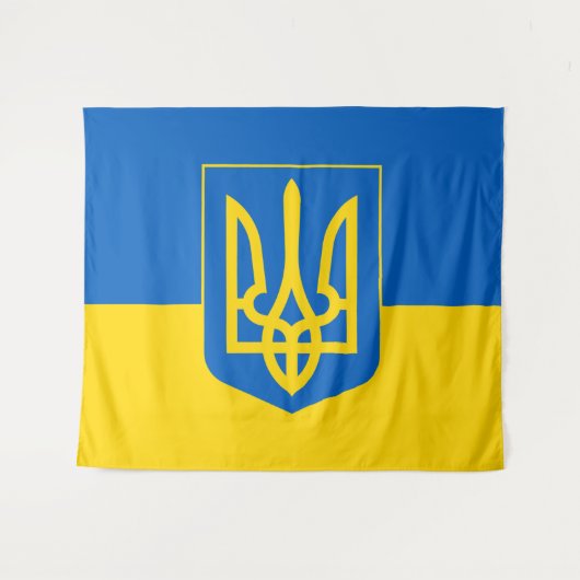 Vlag Oekraïne en Oekraïne, tapijten van Tryglav/sp Wandkleed (Voorkant (horizontaal))