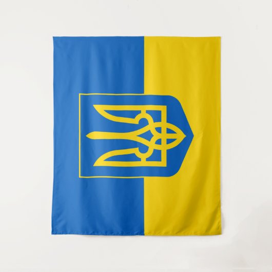 Vlag Oekraïne en Oekraïne, tapijten van Tryglav/sp Wandkleed (Voorkant)