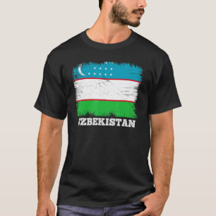  vlag Oezbekistan - Retro vlag Oezbekistan T-shirt