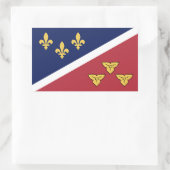 Vlag (officieus) van Metairie, Louisiana Rechthoekige Sticker (Tas)