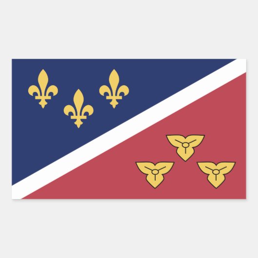 Vlag (officieus) van Metairie, Louisiana Rechthoekige Sticker (Voorkant)