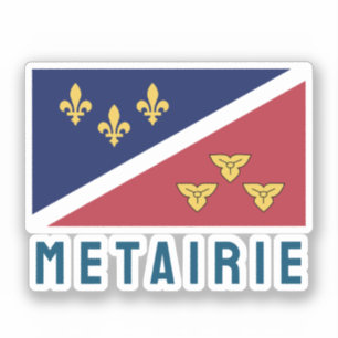 Vlag (officieus) van Metairie, Louisiana Sticker