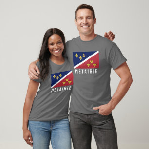 Vlag (officieus) van Metairie, Louisiana T-shirt