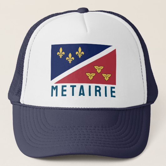 Vlag (officieus) van Metairie, Louisiana Trucker Pet (Voorkant)