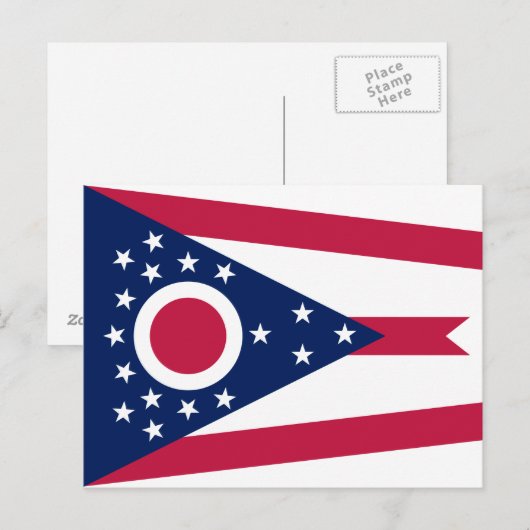 Vlag Ohio Briefkaart (Voorkant / Achterkant)