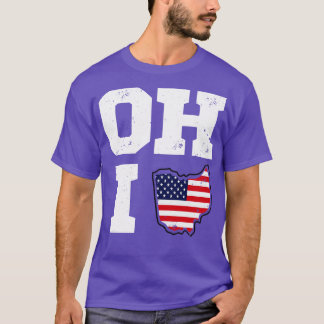 Vlag Ohio Map T-shirt