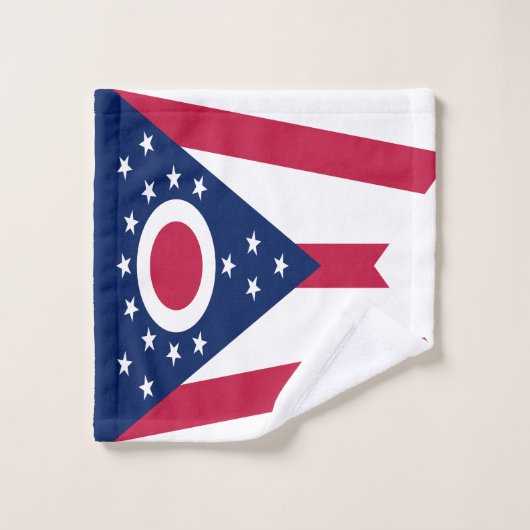 Vlag Ohio-staat Bad Handdoek (Wasdoekje)