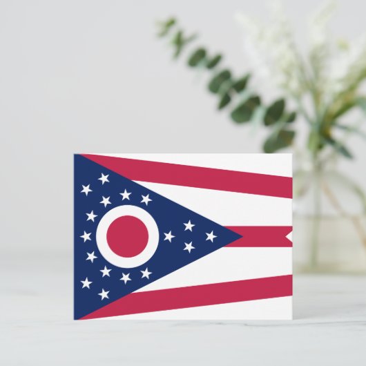 Vlag Ohio-staat Briefkaart (Staand voorkant)