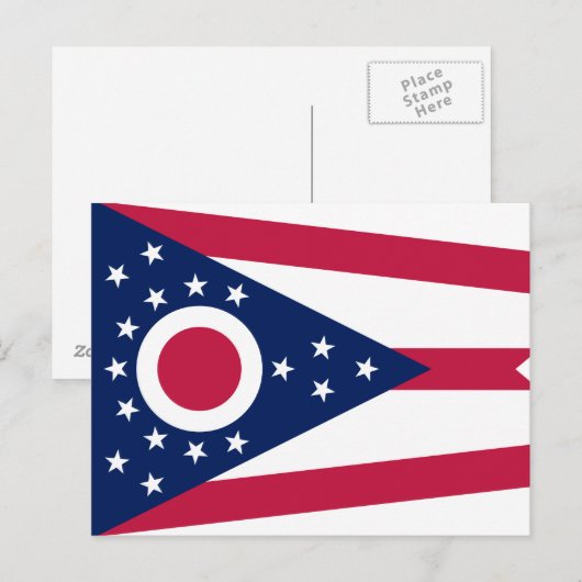 Vlag Ohio-staat Briefkaart (Voorkant / Achterkant)