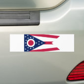 Vlag Ohio-staat Bumpersticker (Op auto)